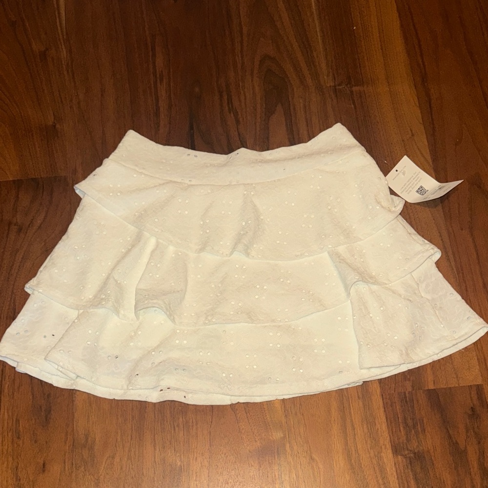 Altar'd State White Layered Mini Skirt